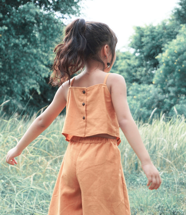 Set áo nơ ngực + quần màu vàng