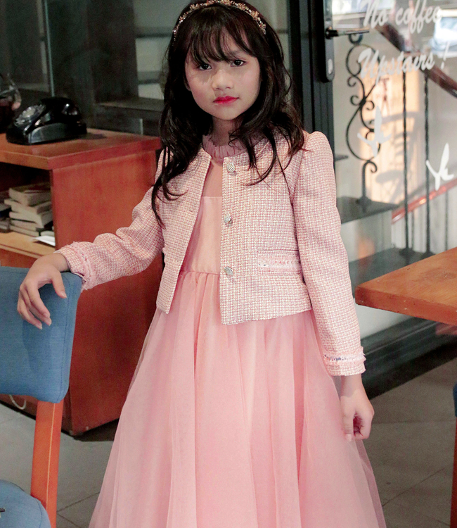Áo Vest Hồng (Có thể phối đồ cùng váy công chúa hồng)