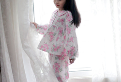 Set Pỵjamas babydoll bông hồng