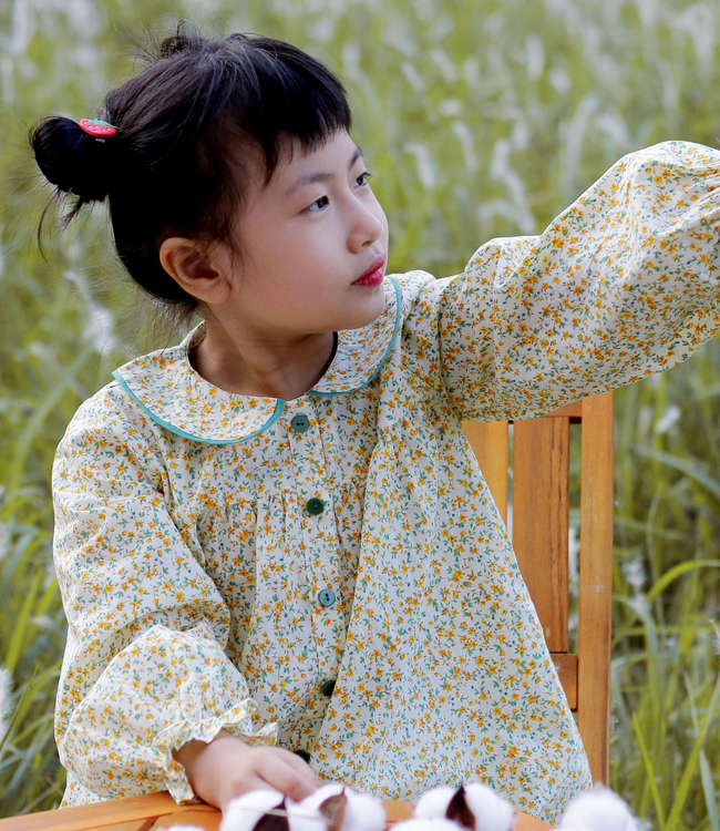 Set mặc nhà hoa nhí cổ sen (có 3 màu)