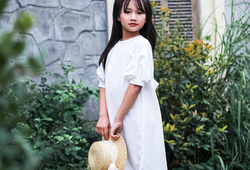 Váy trắng Linen nơ lưng
