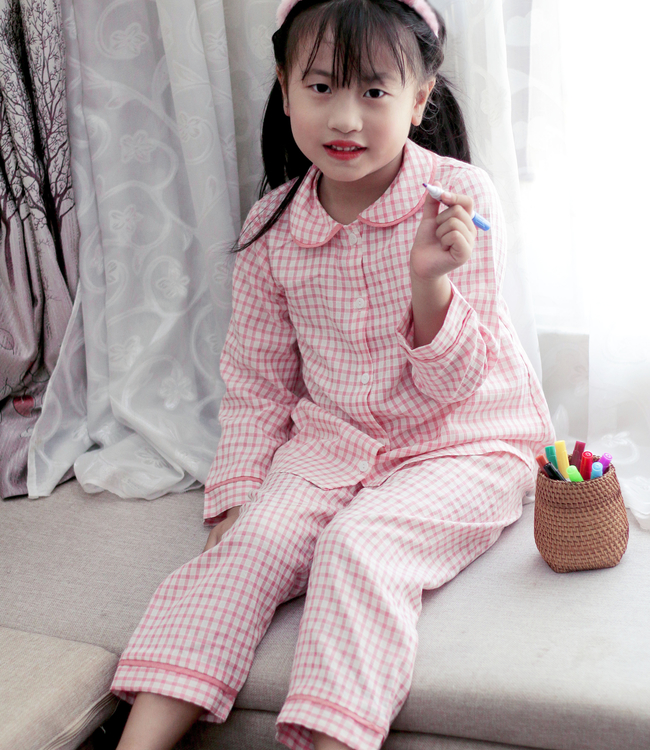Set Pyjamas kẻ hồng