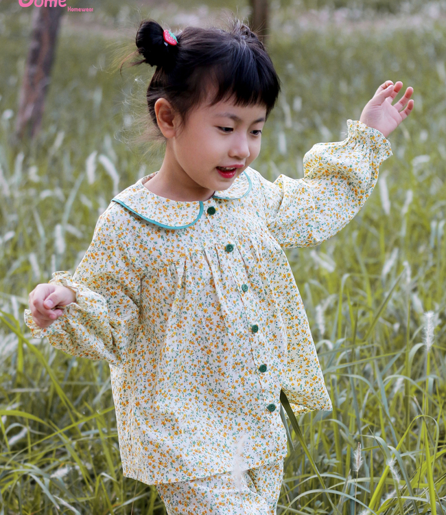 Set mặc nhà hoa nhí cổ sen (có 3 màu)