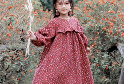 Váy hoa đỏ bèo ngực