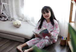 Set Pỵjamas babydoll bông hồng