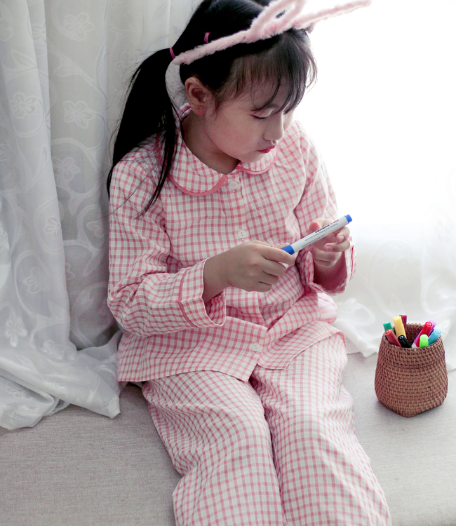 Set Pyjamas kẻ hồng